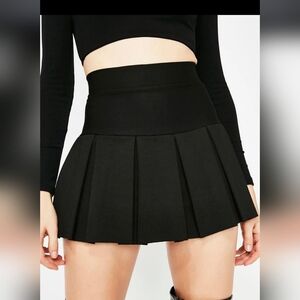 Dollskill Black Pleated Mini Skirts